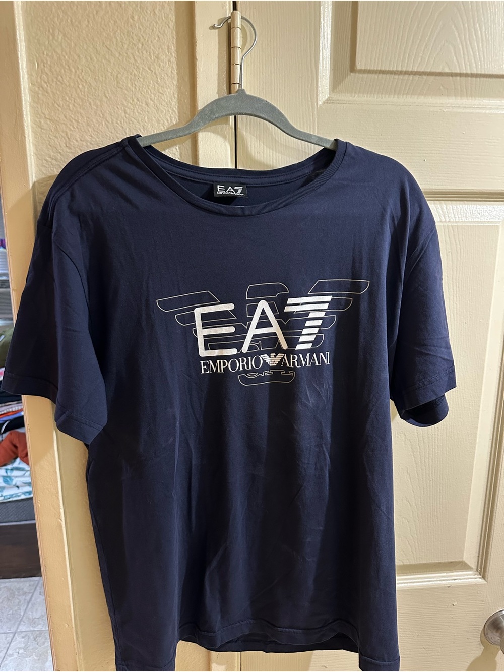 Emporio Armani Navy EA7 Logo Short Sleeve Tee